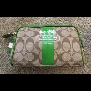 EUC Coach Legacy Canvas Signature Cosmetic Bag